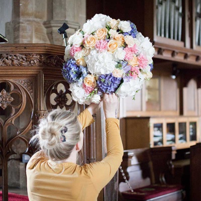 Behind-the-scenes-Church-Wedding-Flowers