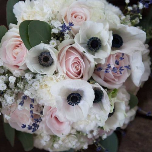 Floral Lounge Anenome and pink bouquet