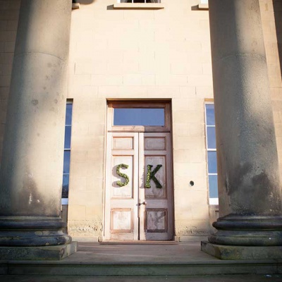 Floral Lounge Moss letters Rise Hall