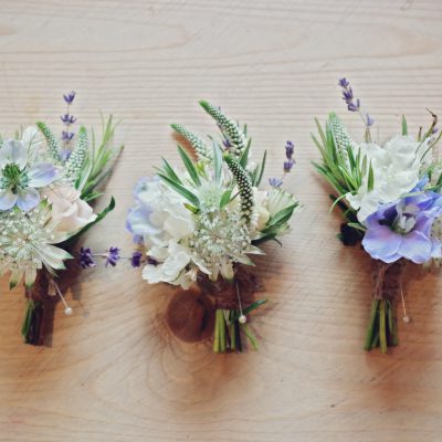 Blue Rustic Buttonhole
