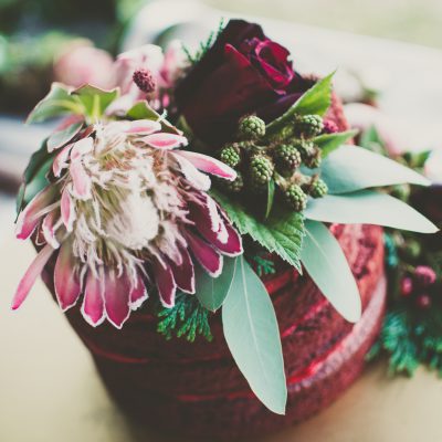 Floral Lounge English Heritage Wedding flowers cake top