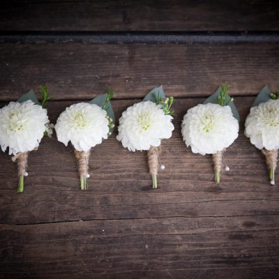 Pom dahlia buttonhole