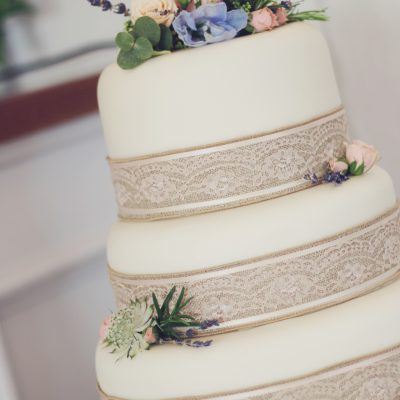 Rustic Blue Cake Flowers