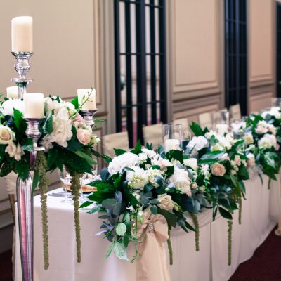 Top table flowers Rise Hall